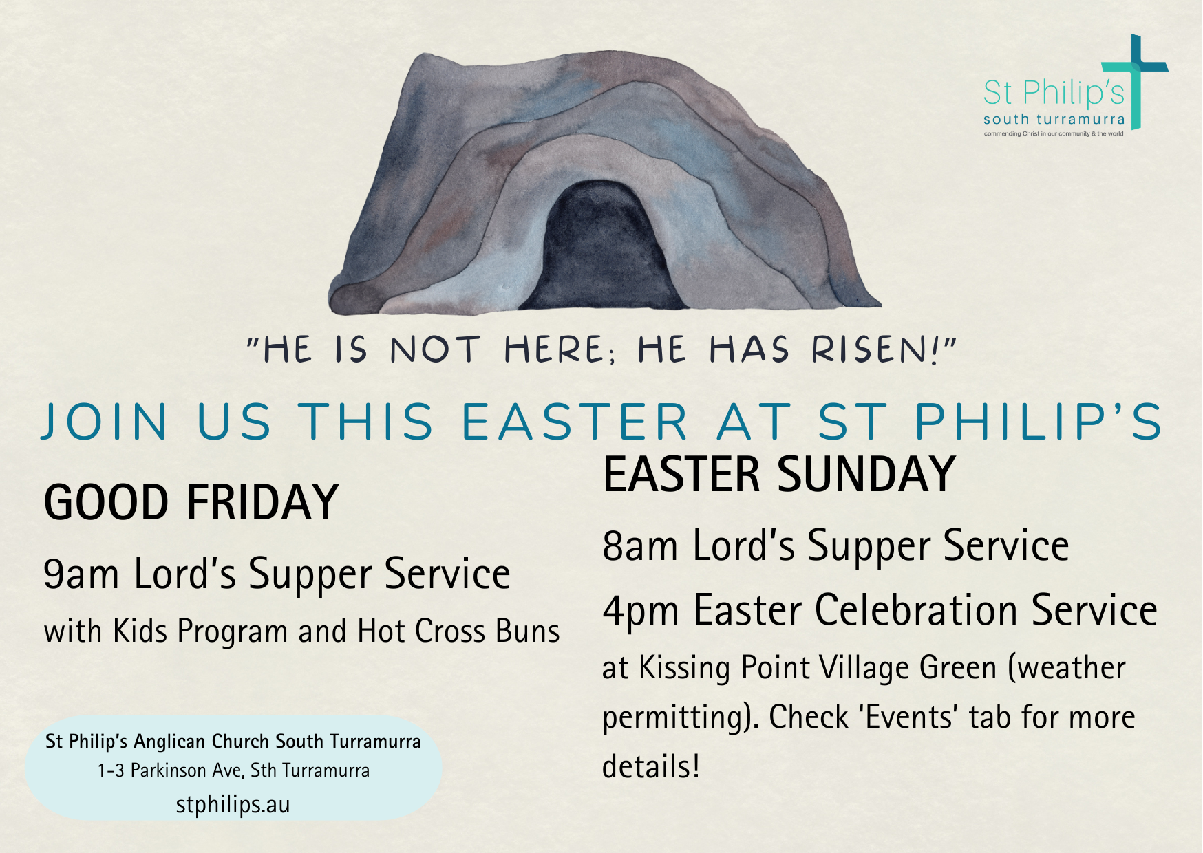 Join us at St Philip’s this Easter!